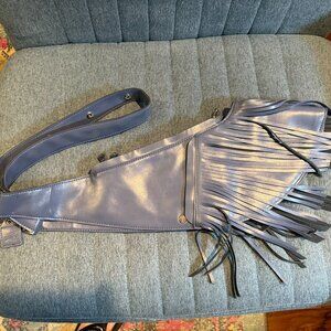 Preowned Sash Bag India Holiday 2023, Faux Leather Sling, Crossbody, Blue